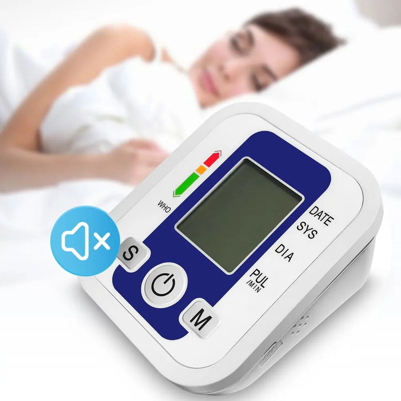 Monitor de pressão arterial de braço equipamento bp automático profissional médico portátil tonômetro digital tensiômetro monitor de frequência cardíaca